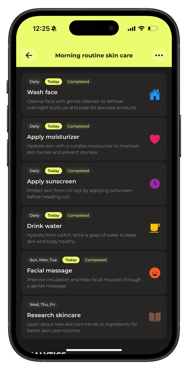 Brikka App - Progress Analytics