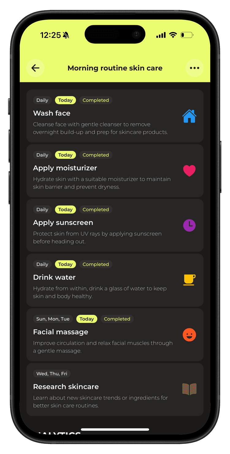 Brikka App - Progress Analytics