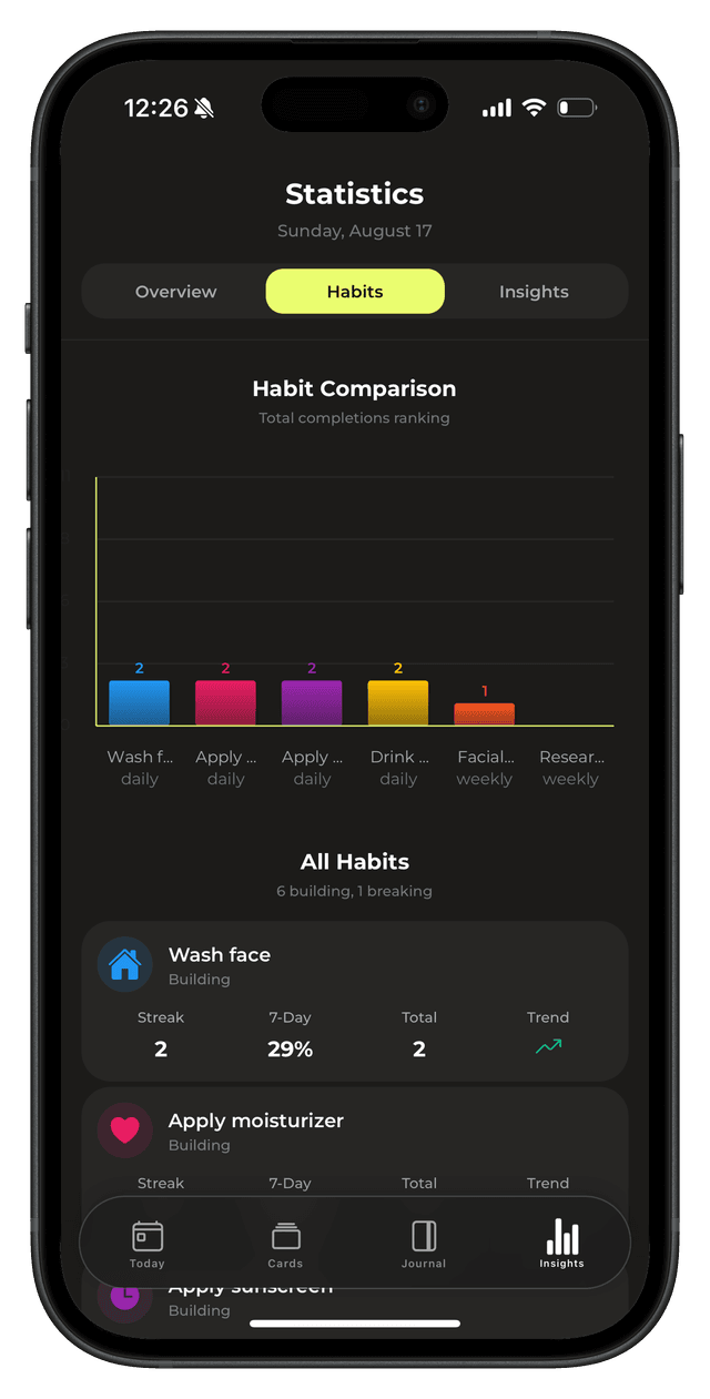 Brikka App - Goal Setting Interface